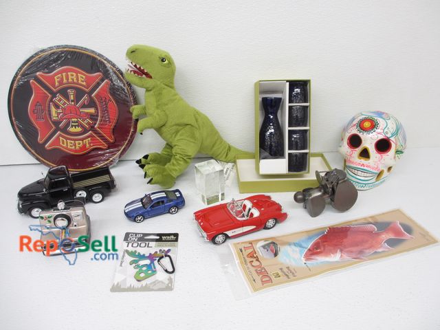 Lot 31-6343 - Assorted Collectibles; Includes Die Cast Cars; Metal Fire Department Sign; Porcelain Skull and more