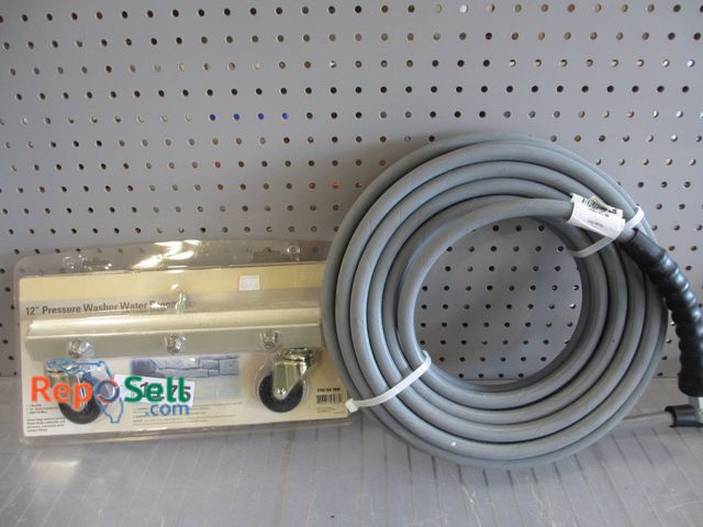 Lot 31-1175 - 12-Inch Pressure Washer Water Broom Featuring Three Rolling Wheels And A Connector For Attaching To ...