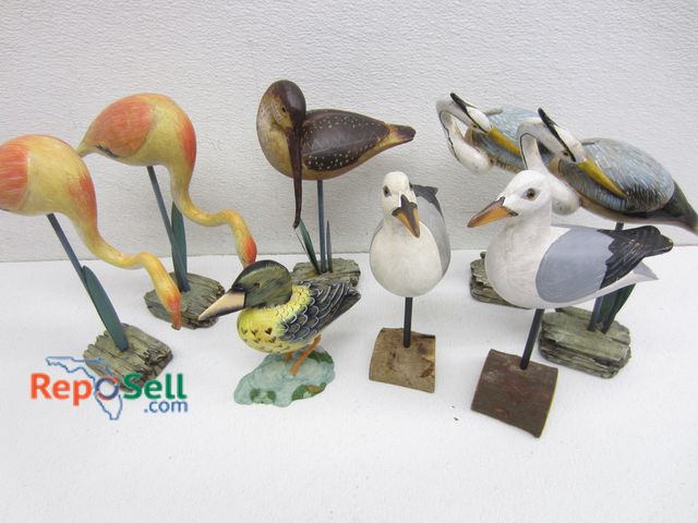 Lot 31-9184 - (8) Various Bird Decor on Stands