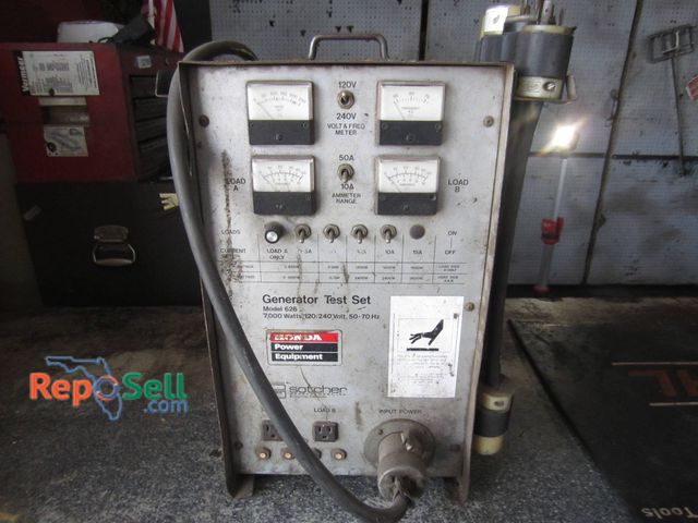Lot 31-1299 - Honda Generator Test Set, Model 626, capable of outputting 7,000 watts at 120/240 volts and 50-70 Hz...