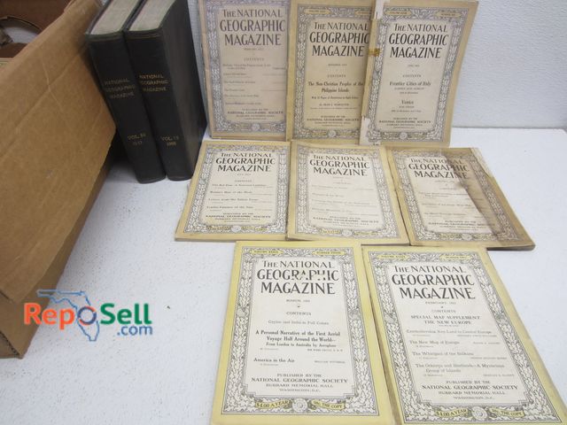 Lot 31-9178 - (62) Antique National Geographic Magazines 1912-20