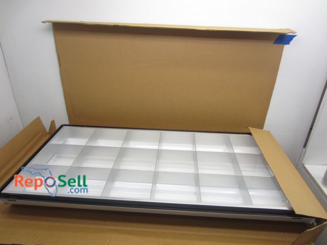 Lot 31-8998 - (3) GSI Recessed Florescent Metal Ceiling Panels 48"x24"x4.5" - Appear New