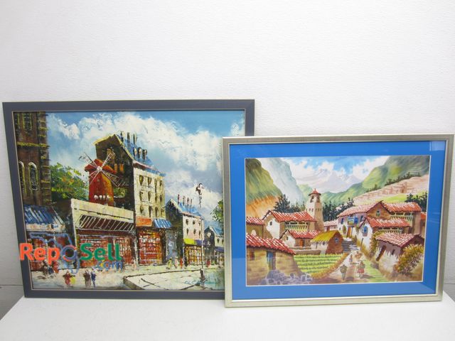 Lot 31-1050 - (2) Framed Original Art: Watercolor By Kugo 23.5"x18" And Oil By N.C. McDillion 26"x22"