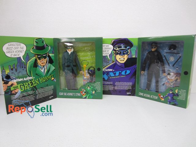 Lot 31-1201 - (2) 1998 Green Hornet 12-inch Action Figures with original boxes