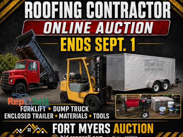 Sept 1 PermaRoof Liquidation Pt Charlotte Pick Up* *Inspect Aug 31*Load Out 9/2 & 9/3 ONLY