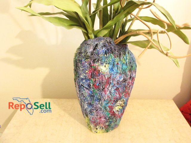 Lot 31-1289 - La Montagne Signed Plaster Vase