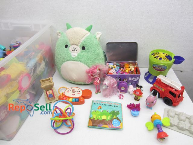 Lot 31-7454 - Bin Of Kids/Baby Toys