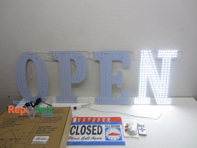 Lot 31-6249 - LED "Open" Sign 40x14" - Powers On