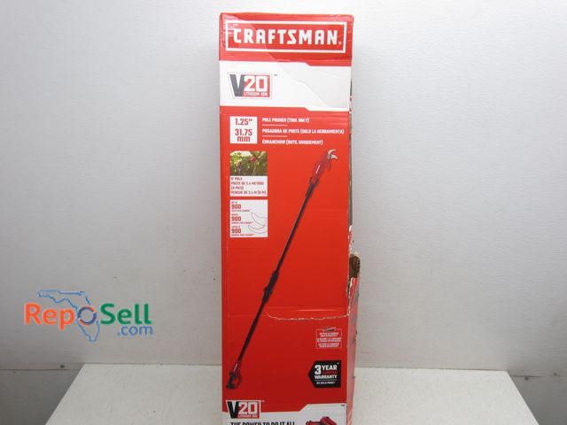 Lot 31-6220 - Craftsman Pole Pruner (Tool Only); 20v Lithium Ion; Model CMCPPR320B; New in Damaged Box