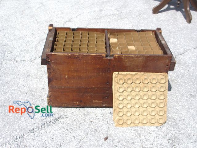 Lot 31-1101 - Vintage Wood Egg Chest 28"x13"x15"