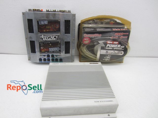 Lot 31-6066 - Amplifiers &amp; Accessories: 1- Clarion APA4160, 1- 1000W  High Power, Amp Wires, etc.