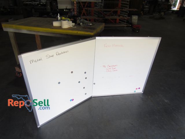 Lot 31-8207 - Folding Dry Erase Board: 39.5" H  x 71" Wide