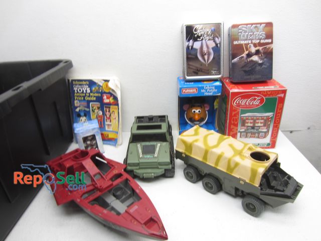 Lot 31-3189 - Lot of Vintage Toys: Tonka, GI Joe, Coca-Cola, etc. with Tote