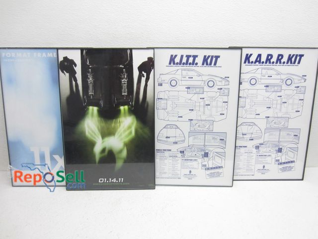Lot 31-1270 - (2) Framed K.I.T.T. K.A.R.R. Kits, Framed Green Hornet Poster &amp; (1) New 11"x17" Frame