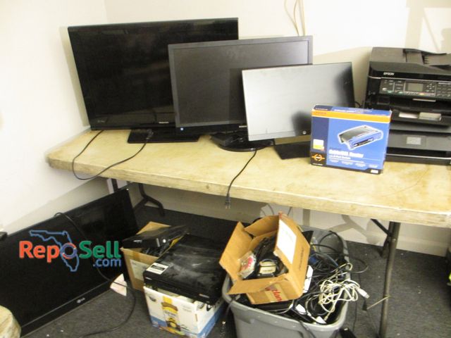 Lot 31-2096 - Large Lot of Electronics: (2) TV's, (2) Monitors, Epson 645, etc. - Table not Included