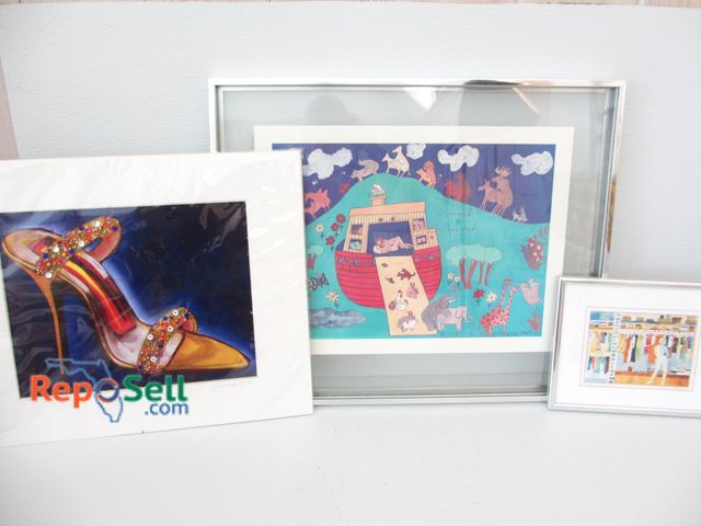 Lot 31-1472 - (3) Pieces Of Art,, (2) Framed, Marge Bennett, Hersbin Oberg 1969 etc