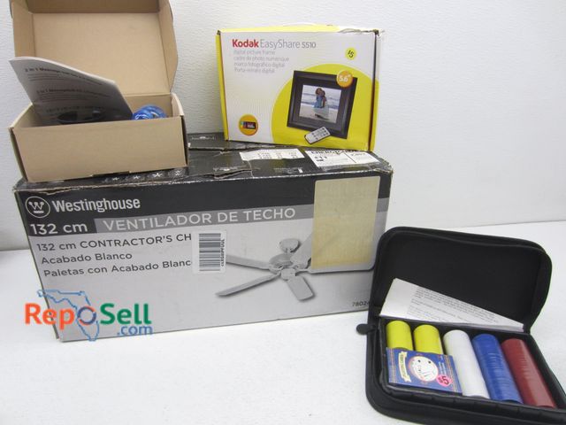 Lot 31-3449 - Westinghouse 132cm Ceiling Fan, Digital Picture Frame, Massage Balls etc