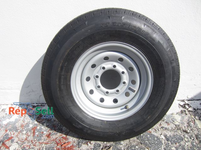 Lot 31-9142 - Trailer Tire and Rim (unused) - 8 Hole 10 Play 239/80R16