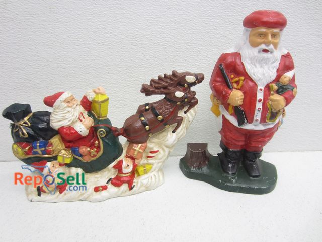 Lot 31-1362 - (2) Cast Iron Christmas Decor