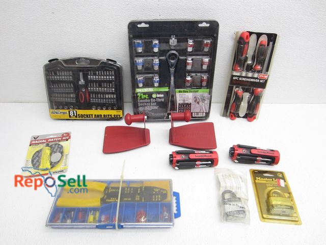 Lot 31-2433 - Assorted Hand Tools: Screw Driver Sets, Bits, Master Lock etc