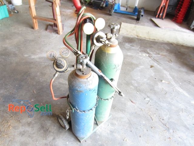 Lot 31-2586 - Oxy Acetylene Torch Kit with cart