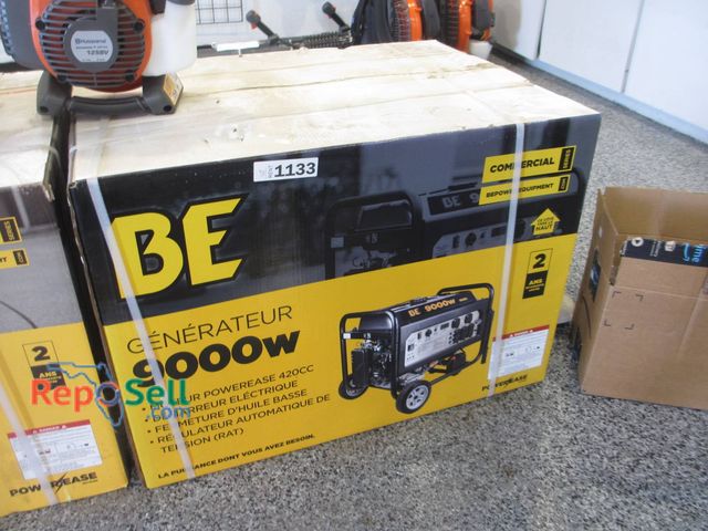Lot 31-1133 - New BE 9000W Generator, Model BE-9000ER, Featuring A 420cc Powerease Engine. Includes Electric Start...