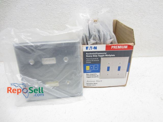 Lot 31-9277 - (10) Heavy-duty stainless steel toggle wall plates