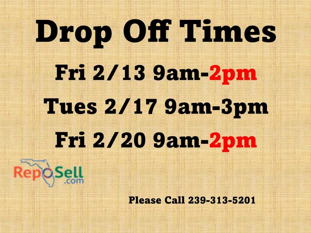 Drop Off Times & Consignment Info