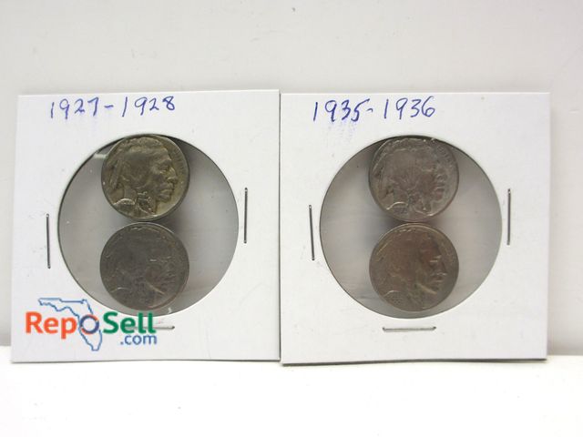 Lot 31-3030 - (4) Indian Head Nickels 1927, 28, 35, 36