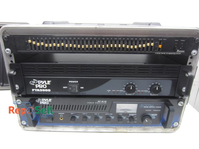 Lot 31-3550 - Pyle Pro PTA 3000, Pyle Pro PT-610 Power Amplifier And Ihanez 1/3 Octave 31 Band EQ GE131 With SKB T...