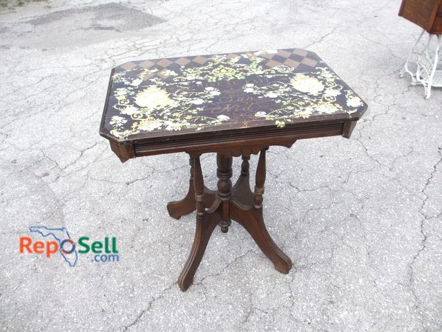 Lot 31-1105 - Vintage Wood Side Table 28"x20"x28"H