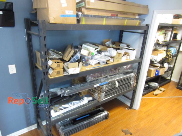 Lot 31-8303 - Black Metal storage Rack: - Pick up on Thursday - 72" H x 77" W x 24" D (NO contents)