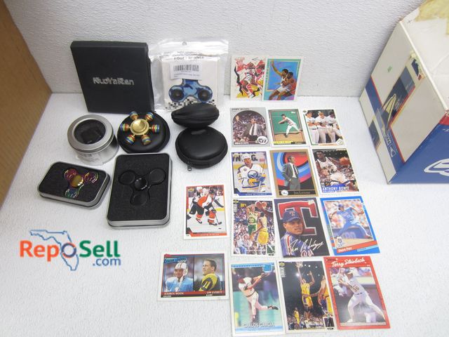 Lot 31-2344 - (1) Box Baseball and Basketball Cards and (50) New Fidget Spinners