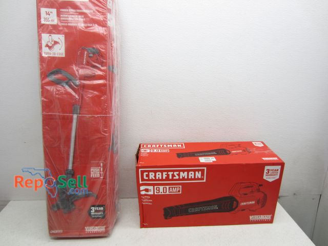 Lot 31-5366 - New Craftsman 9.0 AMP Blower #CMEBL710 And 6.5 AMP 14" String Trimmer/Edger #CMEST913