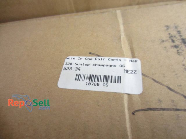 Lot 31-1126 - New Golf Cart Suntop Champagne Color In Original Packaging - Two Passenger