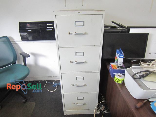 Lot 31-1305 - Five-Drawer Metal Filing Cabinet 52" x 27 x 18