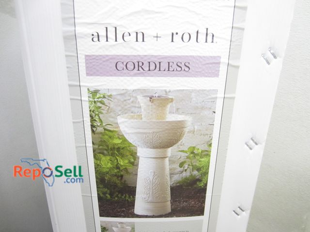 Lot 31-9125 - Allen and Roth Cordless Tiered Fountain 30"x16"x16" - shelf pull