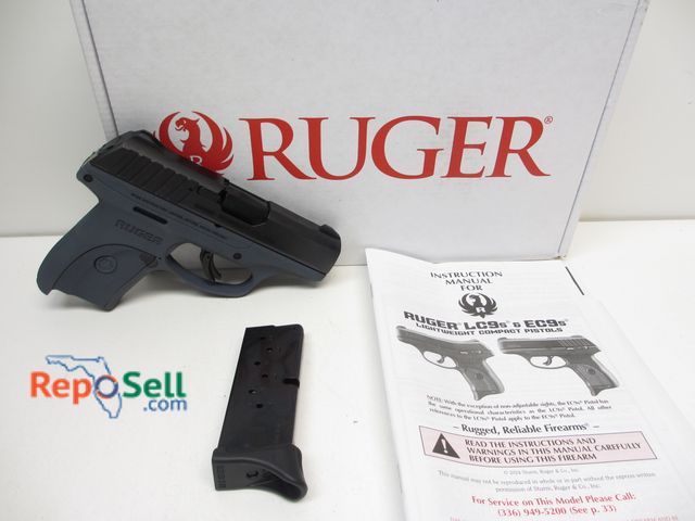 Lot 31-4457 - New in Box Ruger EC9s 9mm Compact Pistol, Blued/Cobalt, (1) 7rnd Mag, 3.2" Barrel