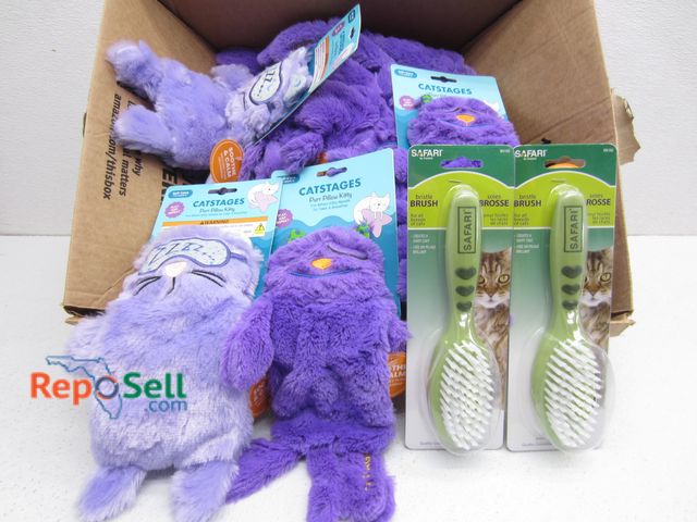 Lot 31-9404 - (15) Catstages Purr Pillows, (3) Safari Cat Brushes - All New