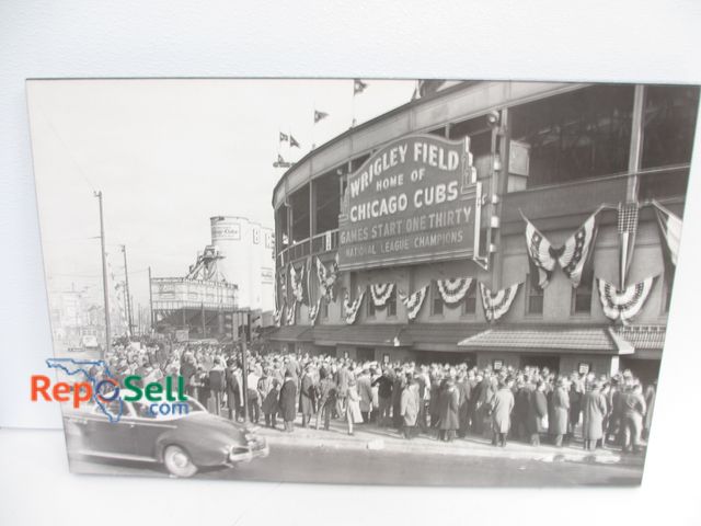 Lot 31-1099 - Wrigley Field; Art on Board; 30" x 20"