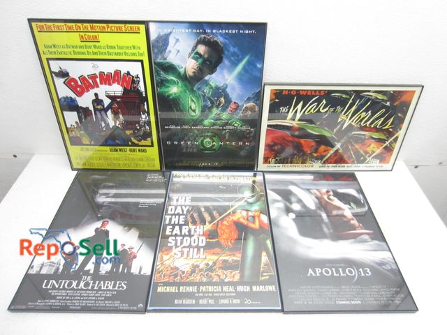 Lot 31-9498 - (6) Mini Framed Posters 11 x 17: Batman, Green Lantern, etc.