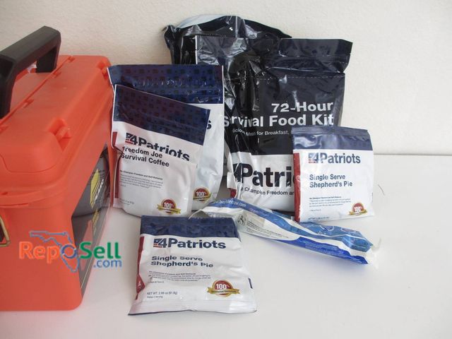 Lot 31-8541 - 4Patriots 72-Hour Survival Food Kit With Case, Coffee And Shepherd's Pie Meals