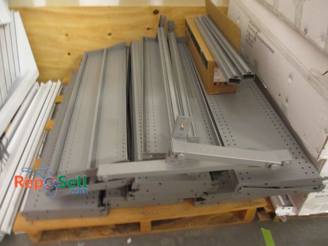 Lot 31-3048 - Lot of Metal Shelving Materials, 48" L - Grey