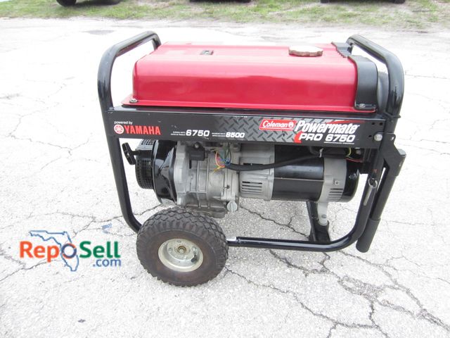 Lot 31-9259 - Yamaha Coleman Powermate Pro 6750 Gas Generator - Has Compression