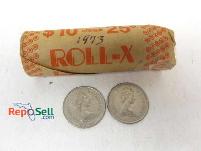 Lot 31-1003 - 1973 Canadian Quarter Roll