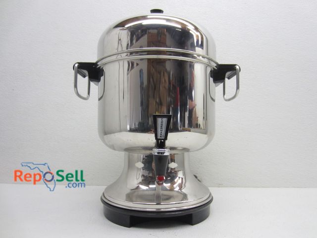 Lot 31-6549 - Farberware Automatic Urn Coffee Maker Stainless Steel, Electric, Powered On, 20.5" Tall