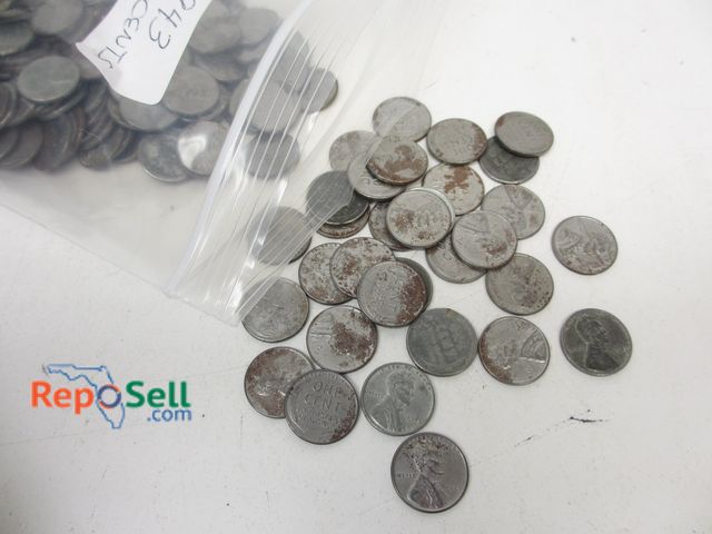 Lot 31-8002 - (475) 1943 Steel Wheat Cents