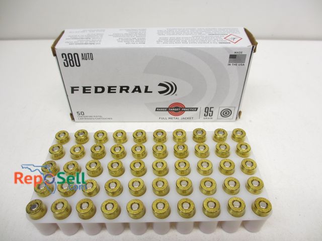 Lot 31-2219 - (50) Rds Federal 380 Auto 95GR FMJ Ammo