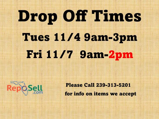 Drop Off Times & Consignment Info