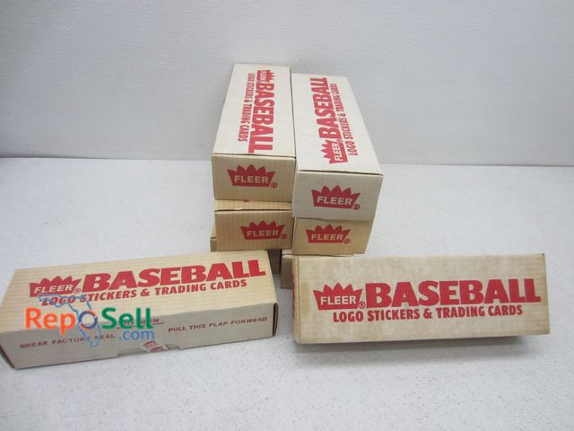 Lot 31-6137 - (8) Sealed Sleeves1989 Fleer logo stickers and trading cards